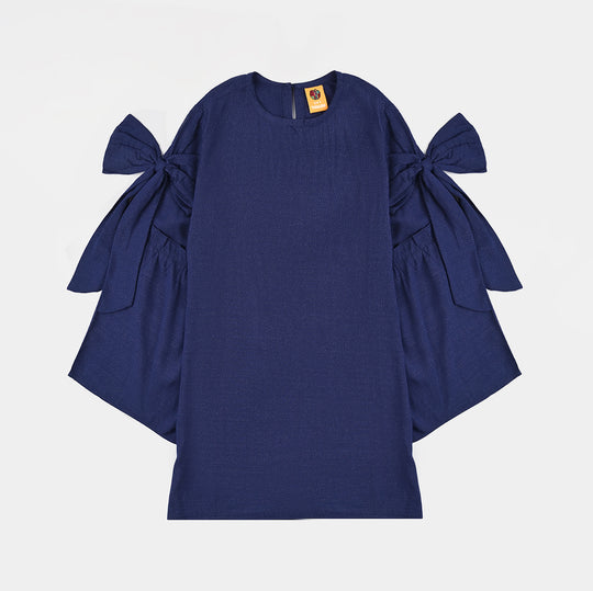 Girls Cotton Casual Top Galaxy-Navy Blue