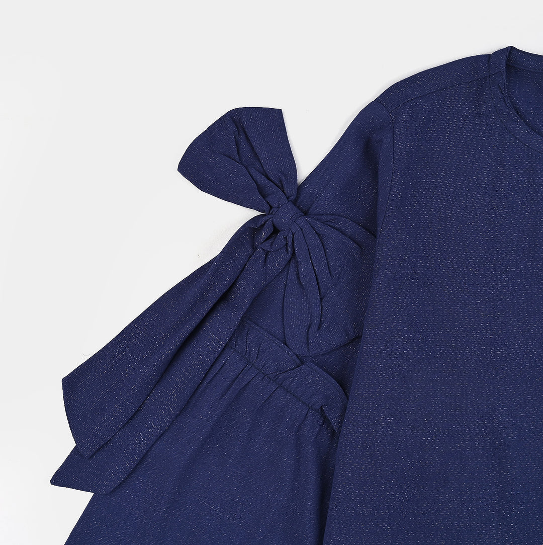 Girls Cotton Casual Top Galaxy-Navy Blue