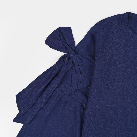 Girls Cotton Casual Top Galaxy-Navy Blue