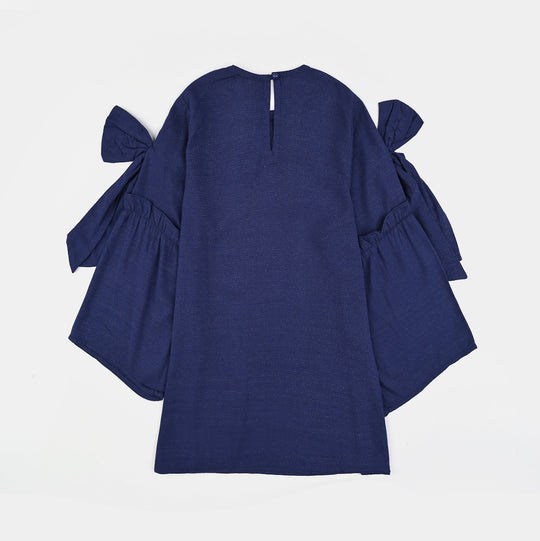Girls Cotton Casual Top Galaxy-Navy Blue