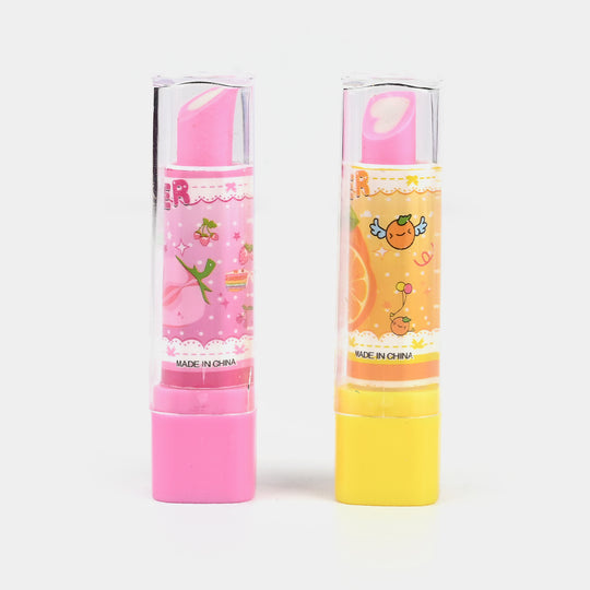 Cute Lipstick-Style Erasers | 2PCs