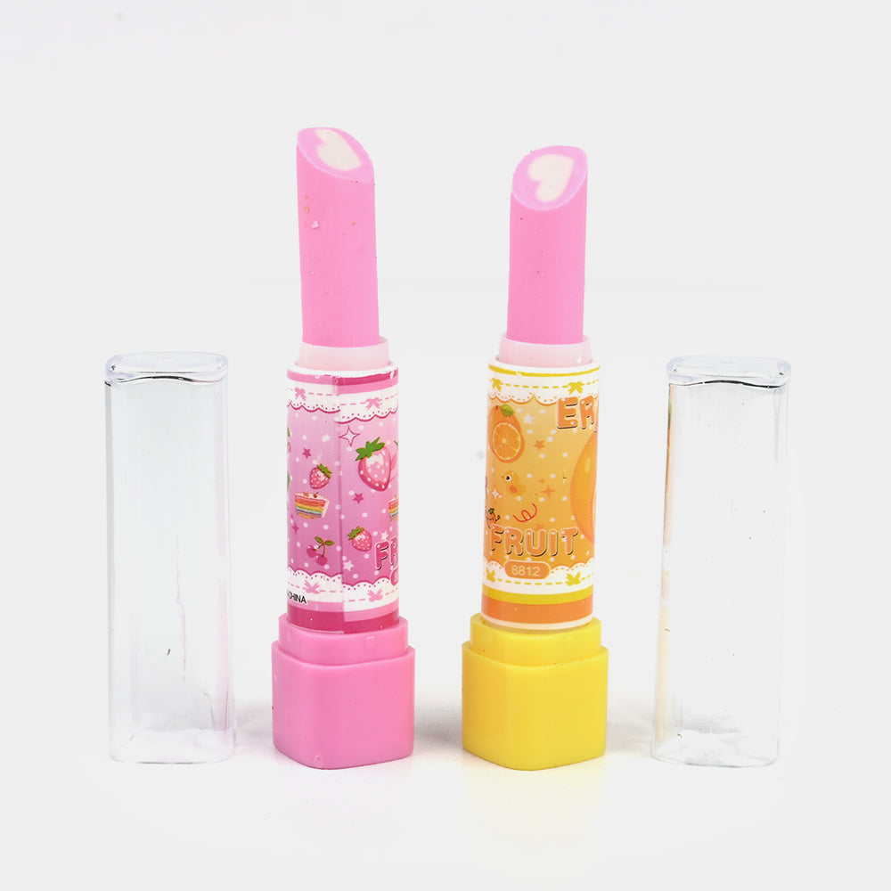 Cute Lipstick-Style Erasers | 2PCs