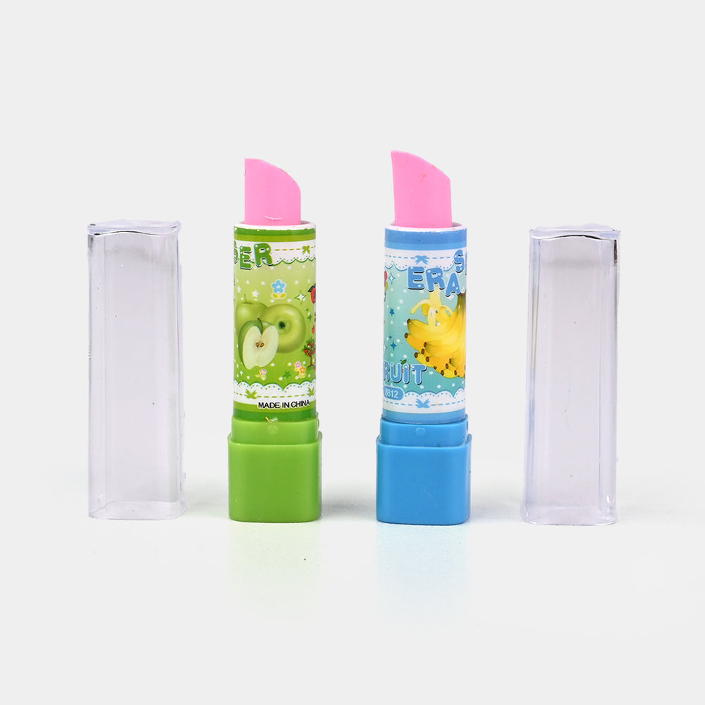 Cute Lipstick-Style Erasers | 2PCs