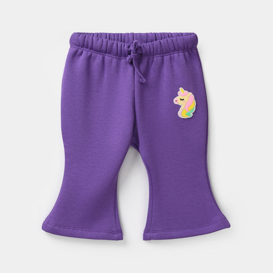 Infant Girls Fleece Pajama Character-Purple
