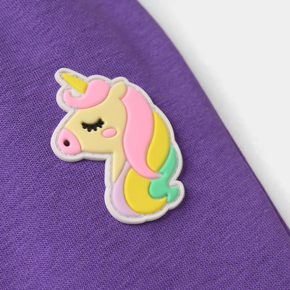 Infant Girls Fleece Pajama Character-Purple