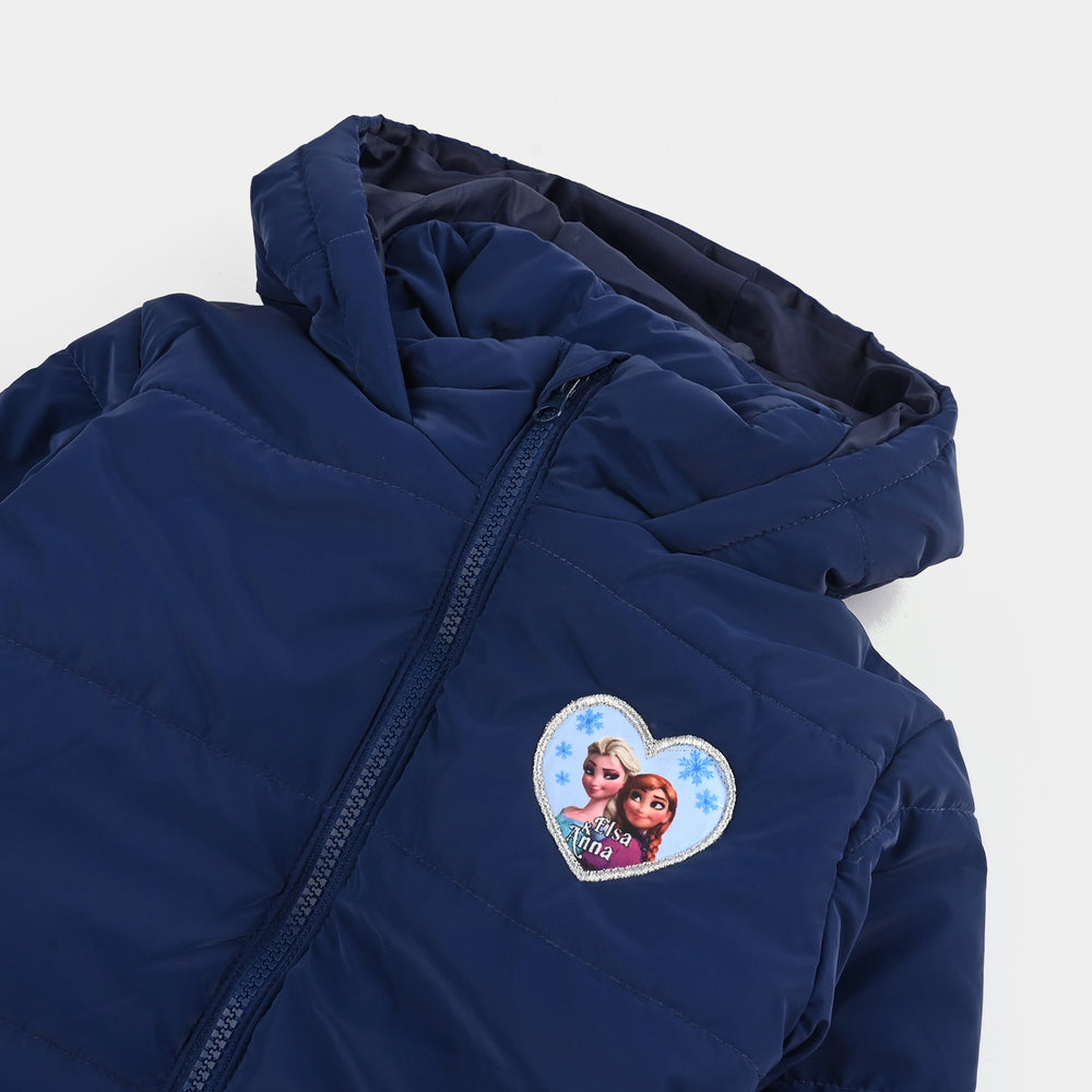 Girls Quilted Jacket F/S -NAVY