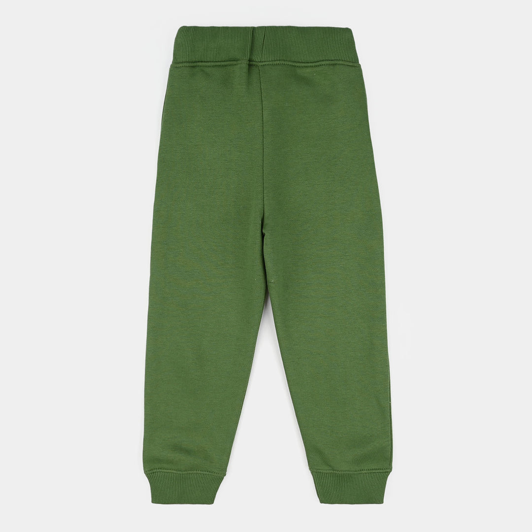 Boys Fleece Pajama Basic-Olive Green