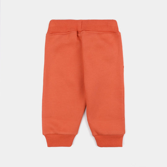 Infant Boys Fleece Pajama Enjoy The Day-Orange
