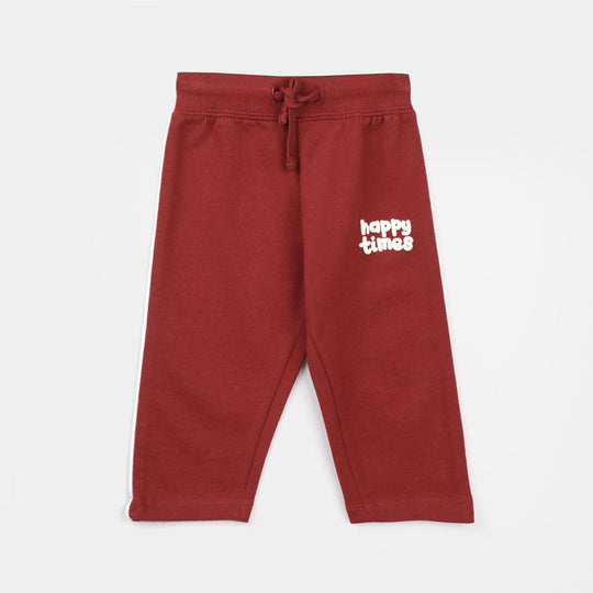 Infant Girls Jersey/Terry Pajama Happy Time-Red