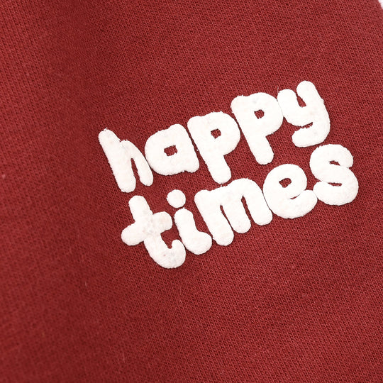 Infant Girls Jersey/Terry Pajama Happy Time-Red