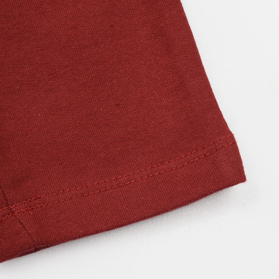 Infant Girls Jersey/Terry Pajama Happy Time-Red