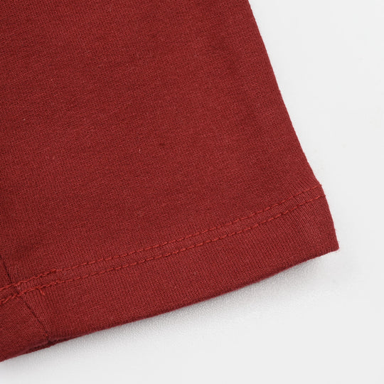 Infant Girls Jersey/Terry Pajama Happy Time-Red