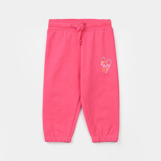 Infant Girls Jersey/Terry Pajama Have Fun-F.PINK