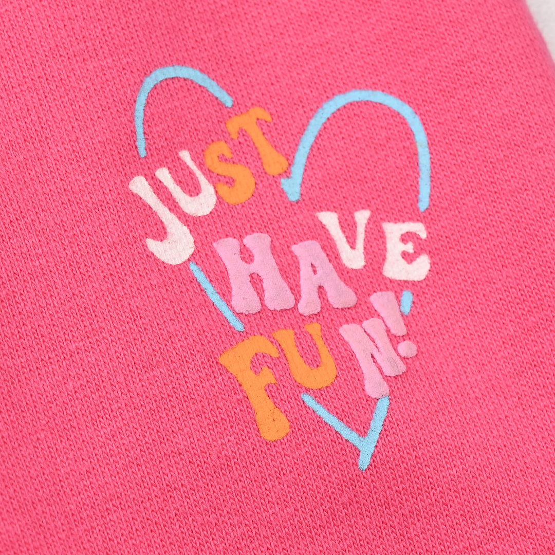Infant Girls Jersey/Terry Pajama Have Fun-F.PINK