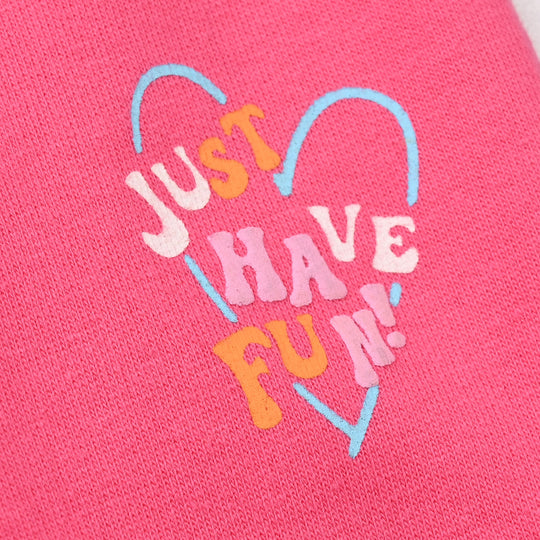 Infant Girls Jersey/Terry Pajama Have Fun-F.PINK