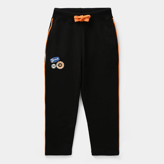 Boys Jersey/Terry Pajama Baseball - Black