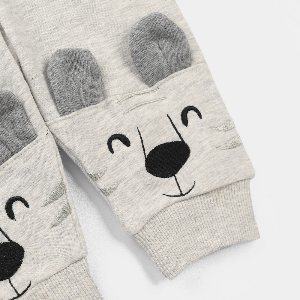 Infant Boys Jersey/Terry Pajama (Tiger Face) - Grey