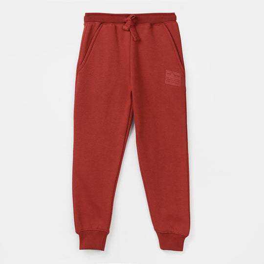 Boys Fleece Pajama Basic-Red