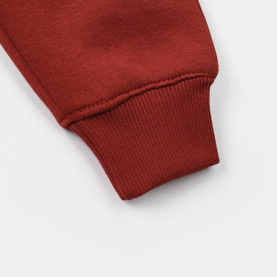 Boys Fleece Pajama Basic-Red