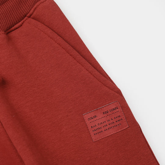 Boys Fleece Pajama Basic-Red