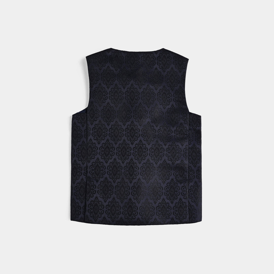 Infant Boys Poly Viscose Waist coat (Royal)-NAVY