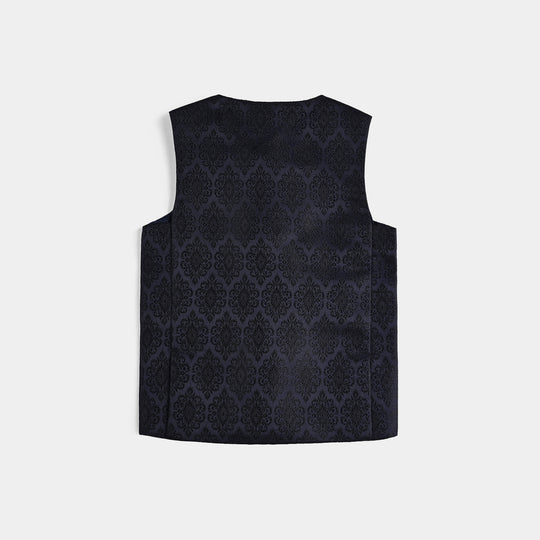 Infant Boys Poly Viscose Waist coat (Royal)-NAVY