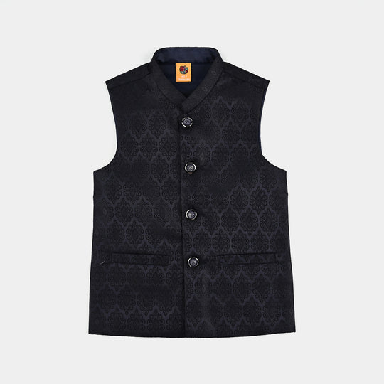 Boys Poly Viscose Waist coat (Royal)-NAVY