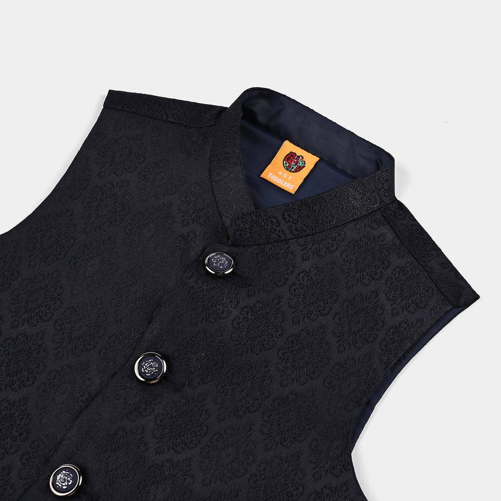 Boys Poly Viscose Waist coat (Royal)-NAVY
