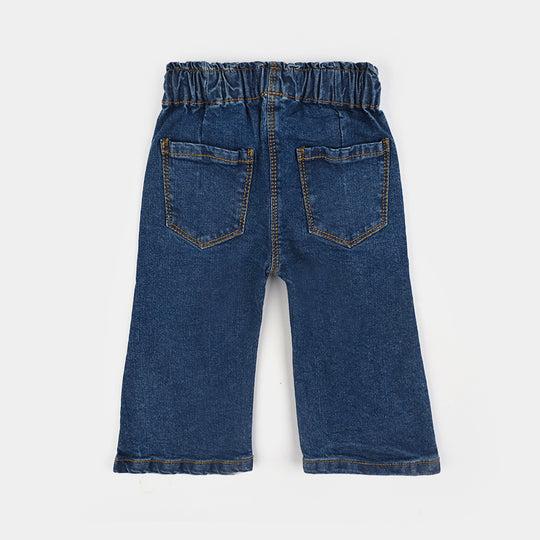 Infant Girls Denim Stretch Pant-Mid Blue