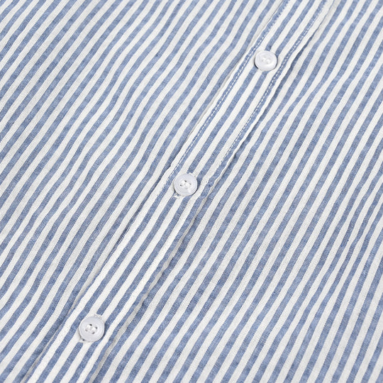 Teens Boys Yarn Dyed Shirt (Blue Stripe)-Blu.Stripe