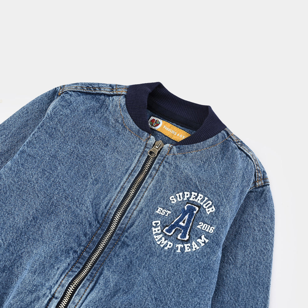 Boys Denim Stretch Woven Jacket Superior-Light Blue