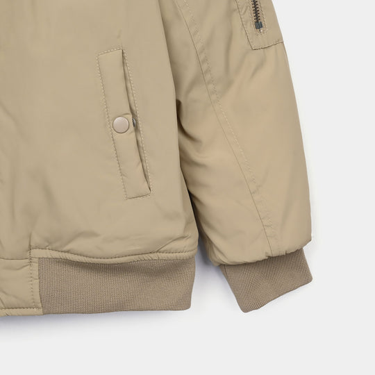 Boys Quilted Jacket Comfortable- BEIGE
