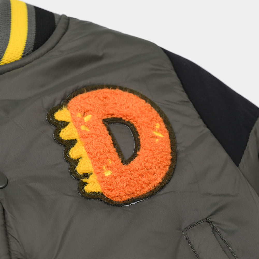 Infant Boys Quilted Jacket Little Dino-Olive