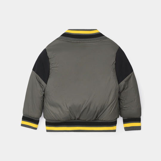 Infant Boys Quilted Jacket Little Dino-Olive