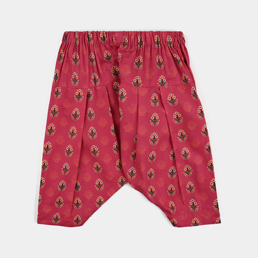 Infant Girls Cotton Poplin Printed 2 Pcs