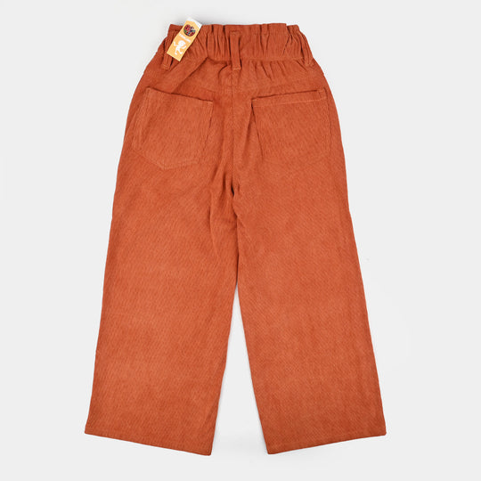 Girls Corduroy Pant Paper-Rust