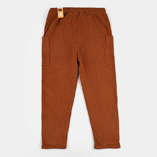 Girls Corduroy Pant Seam - Rust