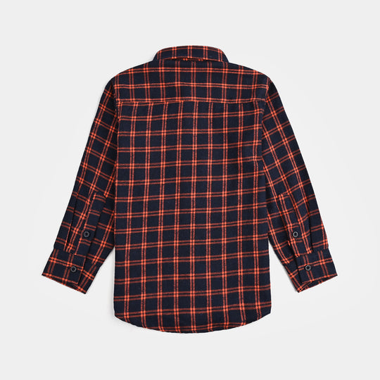 Boys Flannel Shirt (Lets Do IT)-Black Check