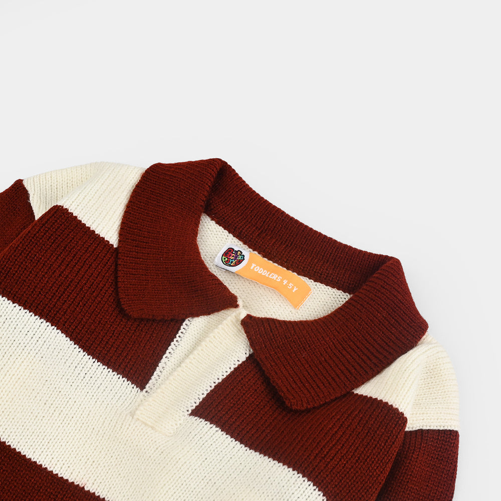 Boys F/S Sweater Team 36-Wood.Red