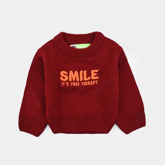 Infant Boys F/S Sweater Smile-Red