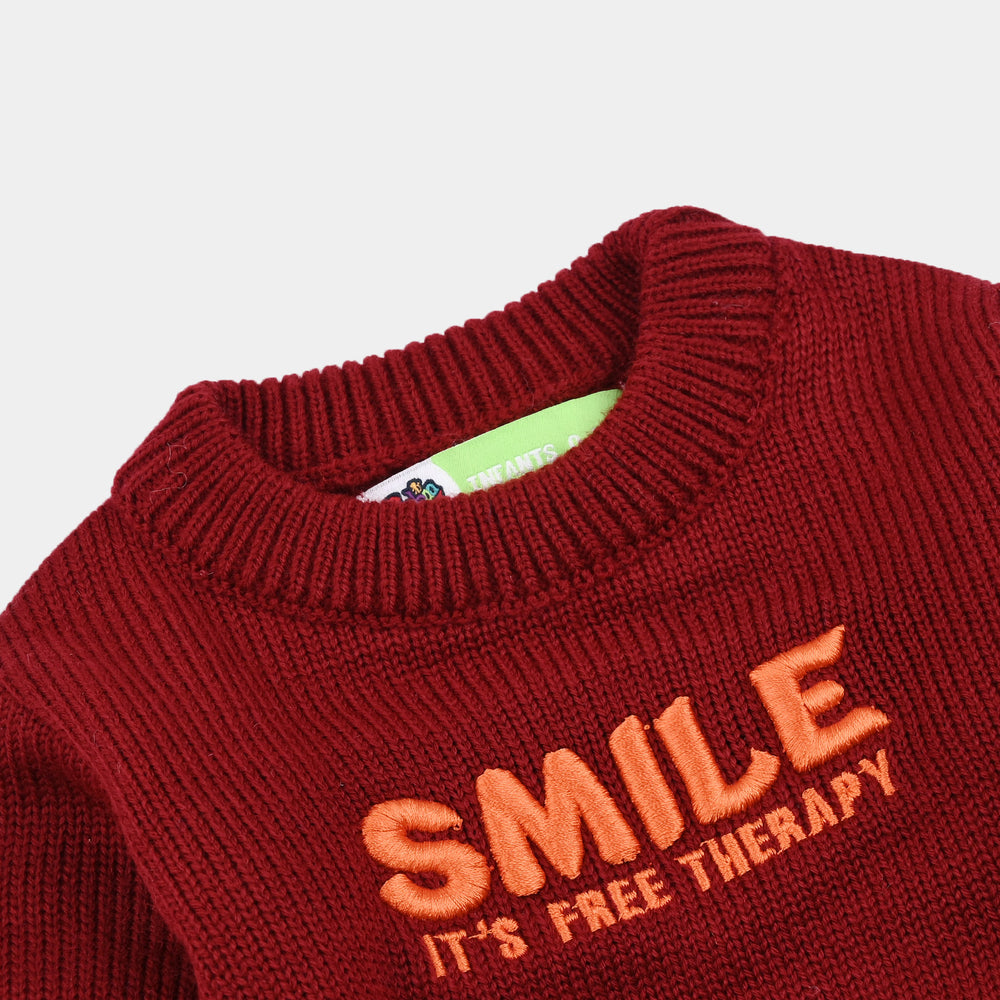 Infant Boys F/S Sweater Smile-Red