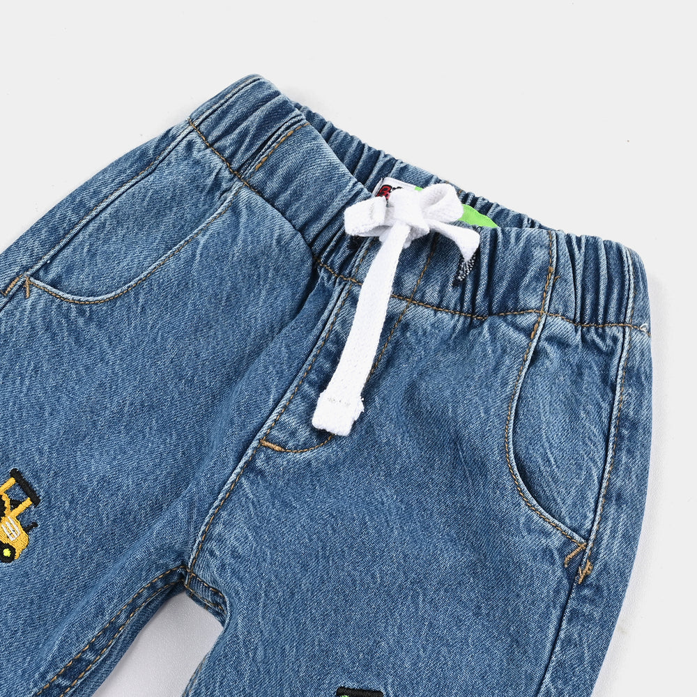 Infant Boys Denim Stretch Pant Casual Chic Denim-Mid Blue