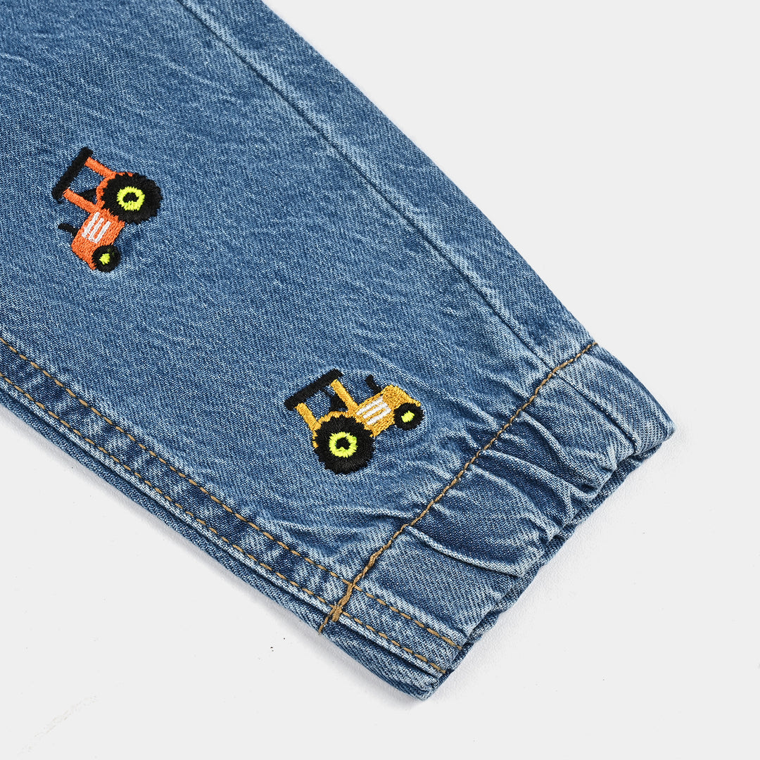 Infant Boys Denim Stretch Pant Casual Chic Denim-Mid Blue