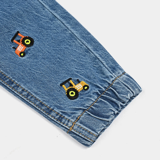Infant Boys Denim Stretch Pant Casual Chic Denim-Mid Blue