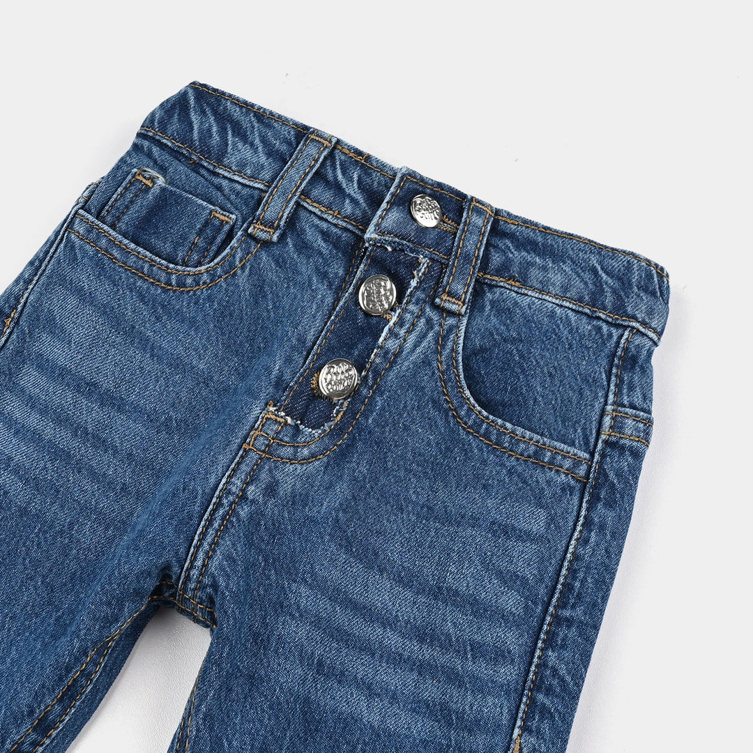Infant Boys Denim Stretch Pant-Mid Blue