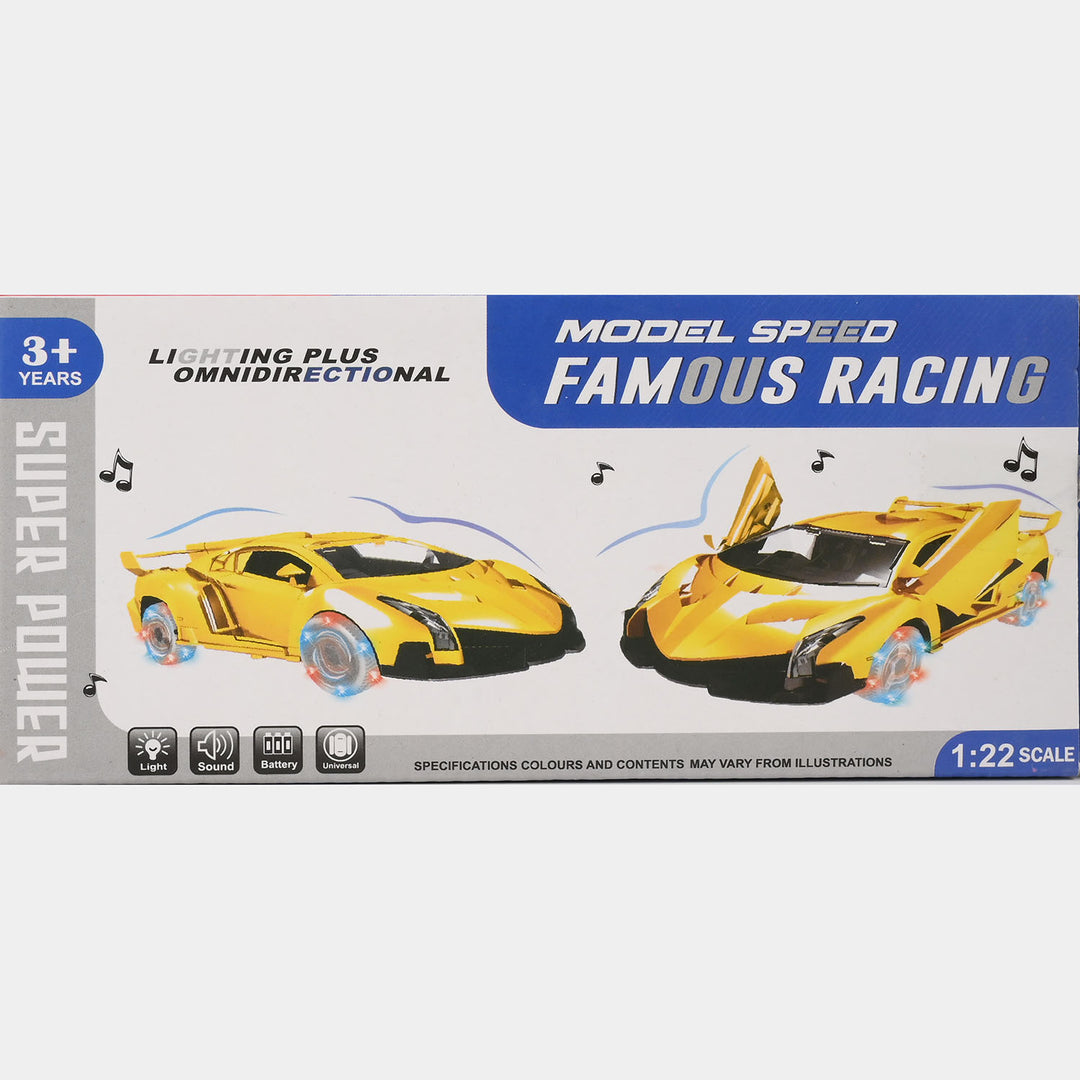 UNIVERSAL SPEED CAR WITH LIGHT & MUSIC FOR KIDS
