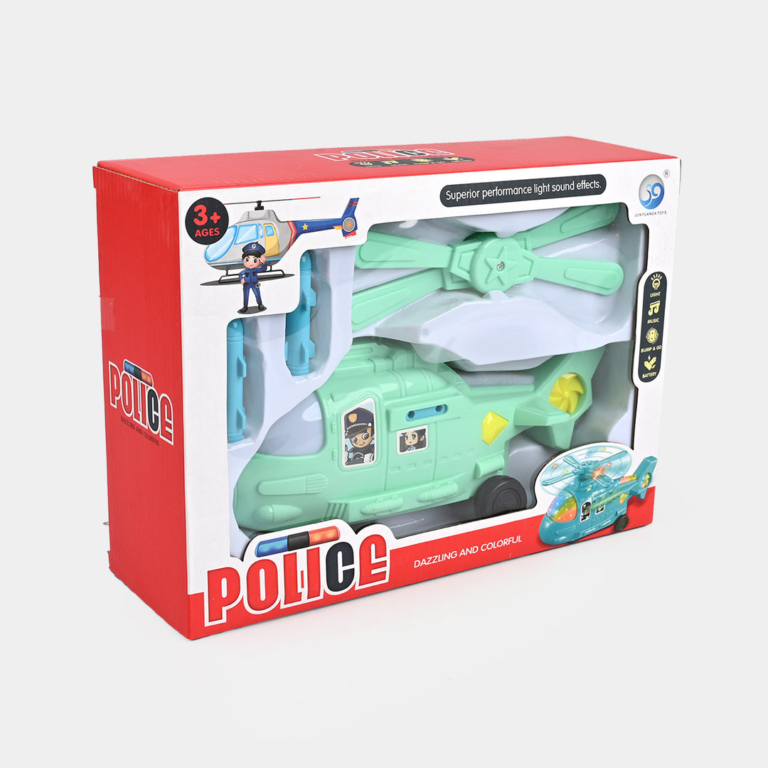 Helicopter With Light & Music Toy For Kids