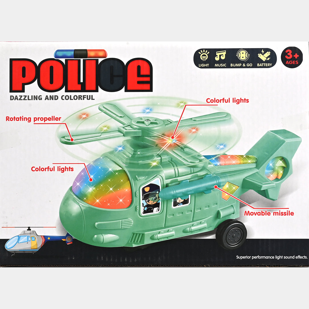 Helicopter With Light & Music Toy For Kids