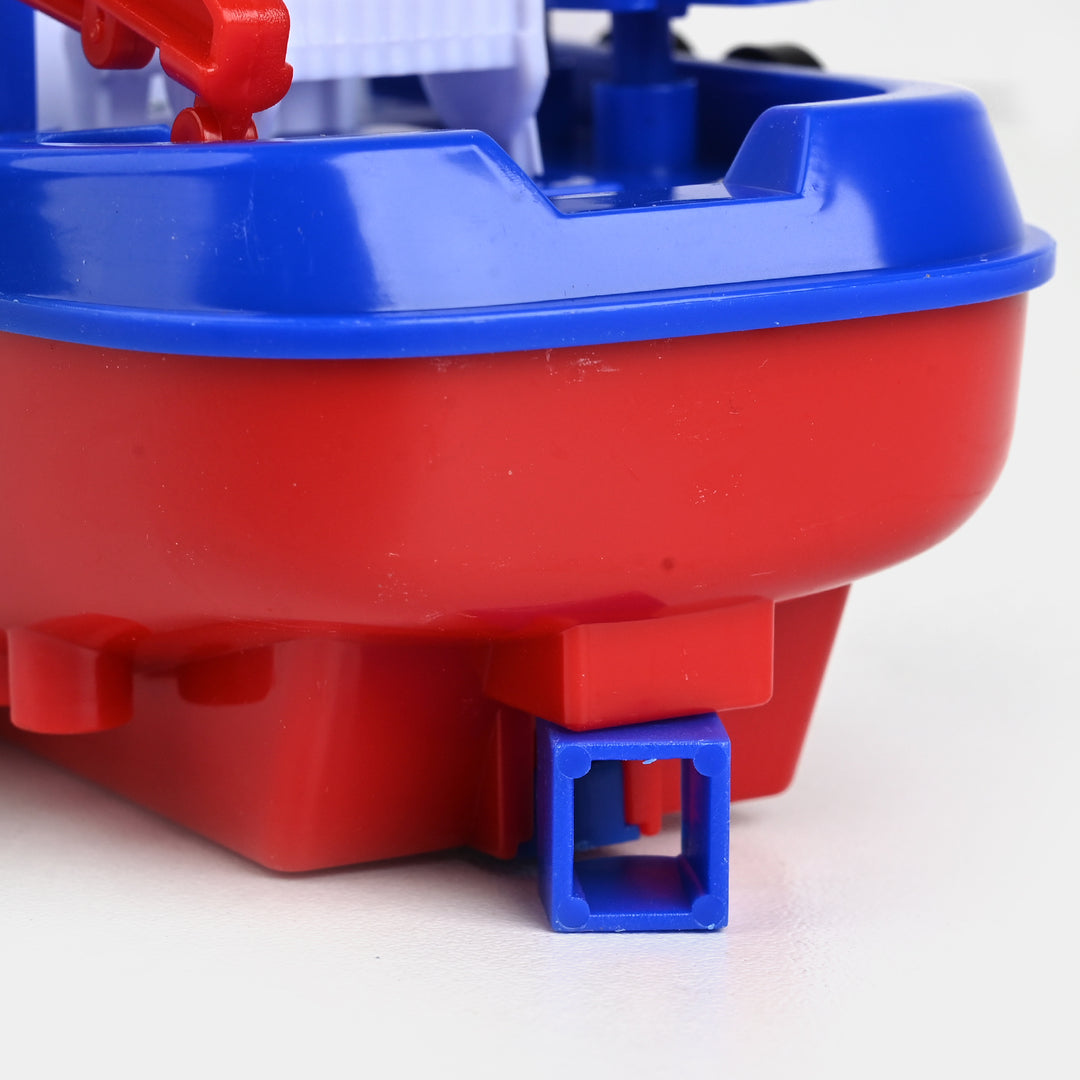 Fire Boat Toy Auto Water Spraying Educational Music Light