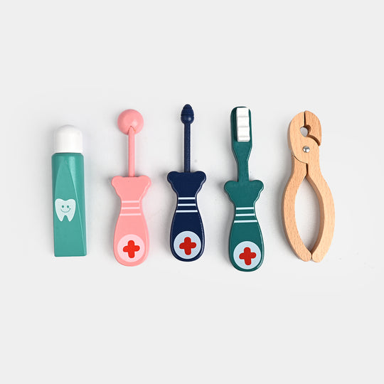 Wooden Toy Dentist Set